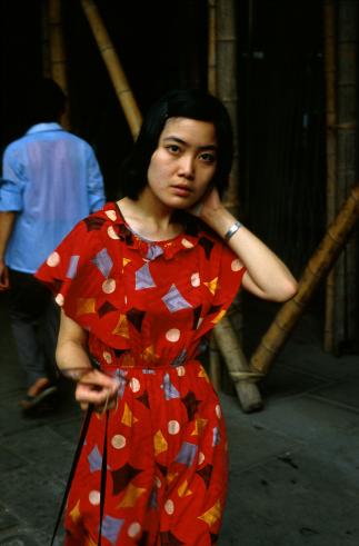 Woman in Red Dress, Shanghai, 1985