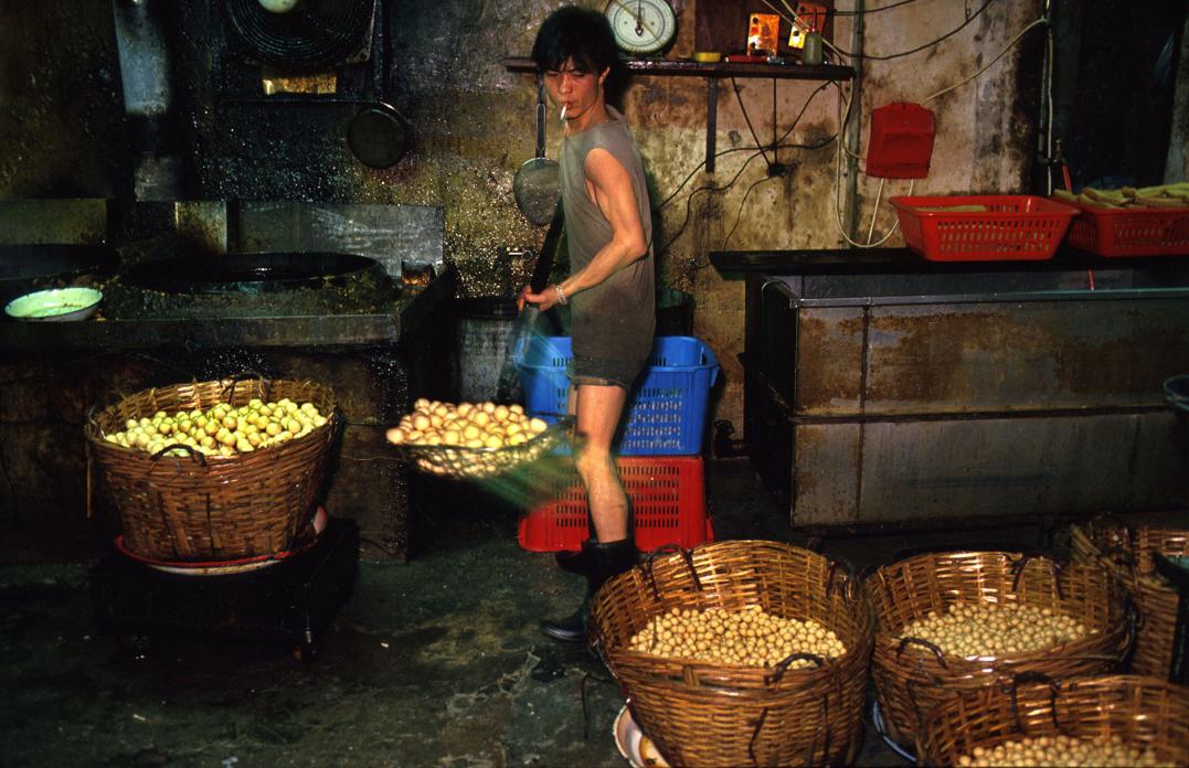 Worker in Fishball Factory, 1987