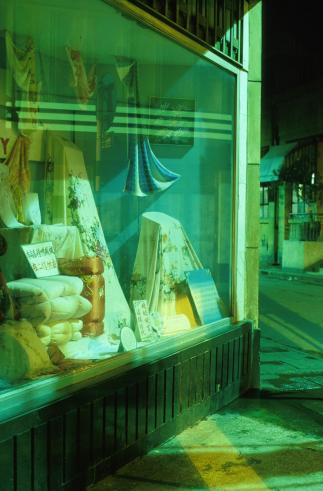 Bedding in Store Window, Shanghai, 1983