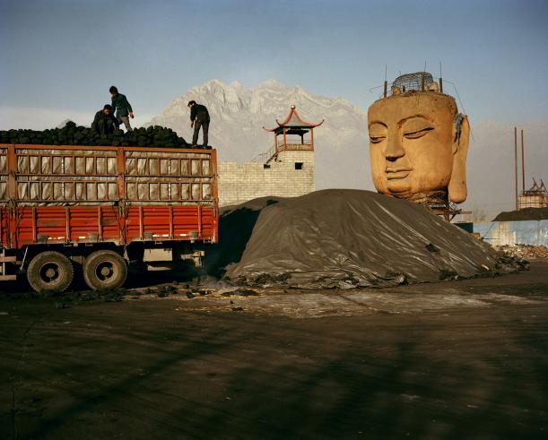 Buddha Head in Coal Yard, Ningxia. 'Can China Go Green'?, National Geographic, June 2011